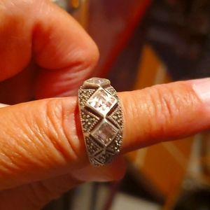Sterling ring with pink stones